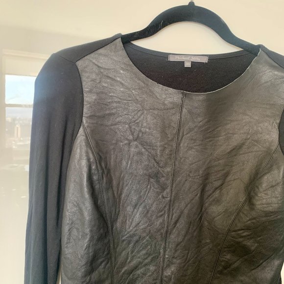 Michael Stars Leather Top Size XS - Picture 2 of 5